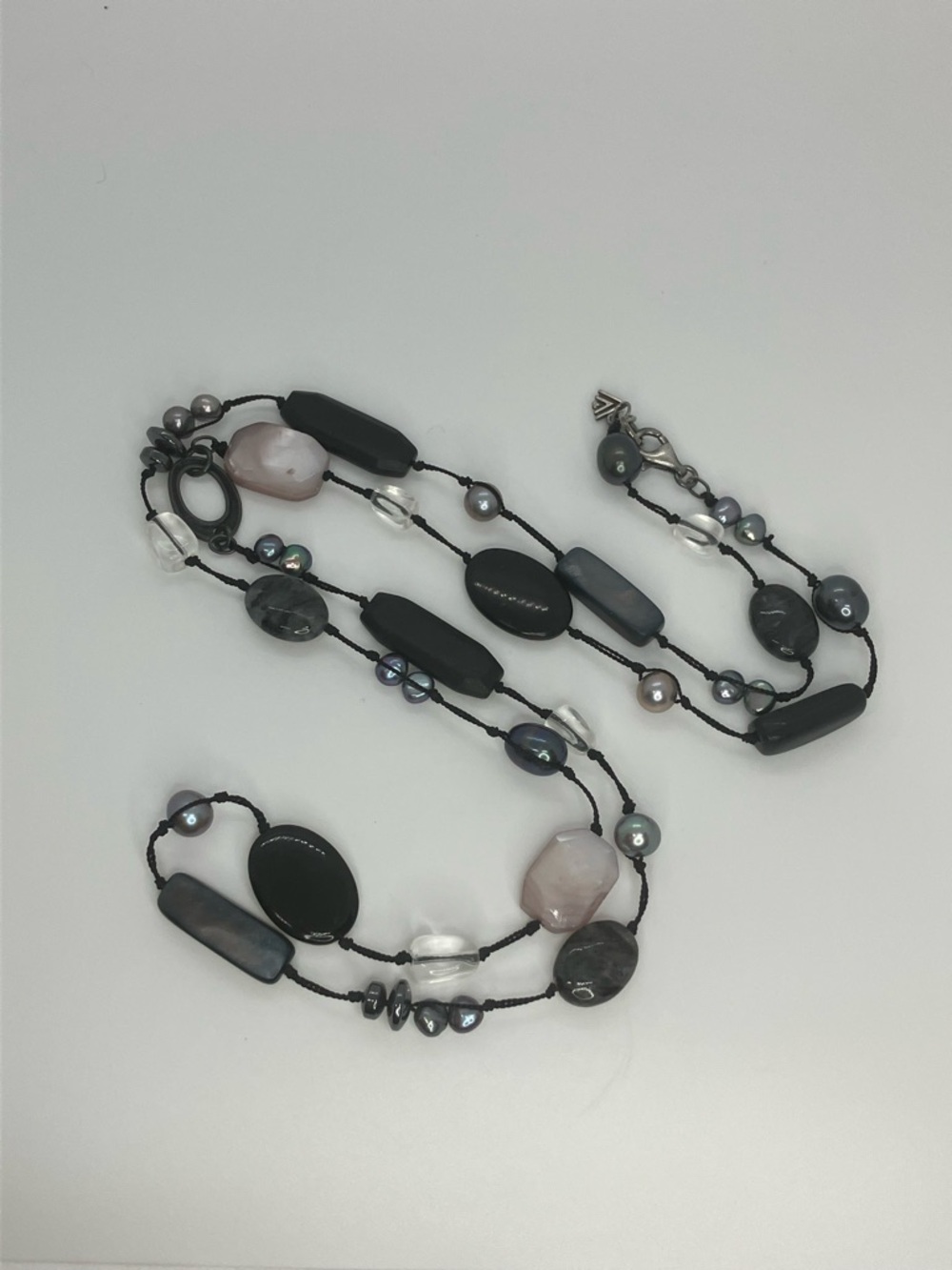 Silpada 925 Sterling Silver “Downtown” Multi-Gemstone Long Necklace N1796